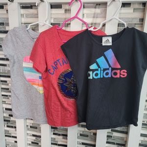 Lot of 3 size Small (6/6×) girls tee shirts